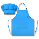 Kids Chef Costume Set — Mushroom Chef Hat & Adjustable Apron with Pocket (Cooking / Baking / Art)